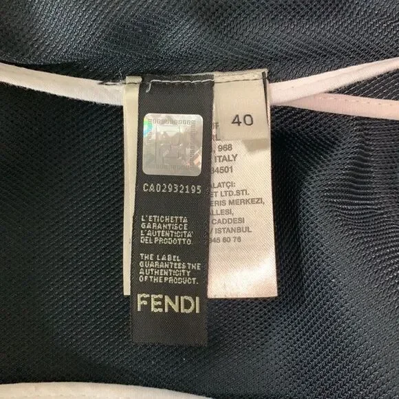 Fendi Navy Dress With Mesh Detail